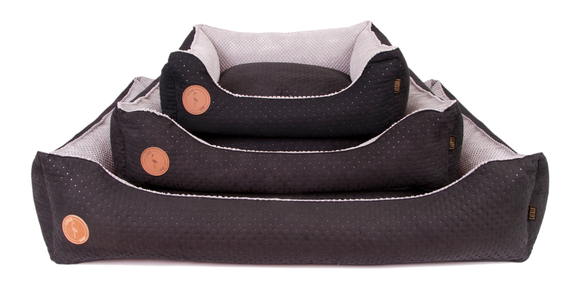 kanapa legowisko cezar dla psa kota lauren design czarny sterta